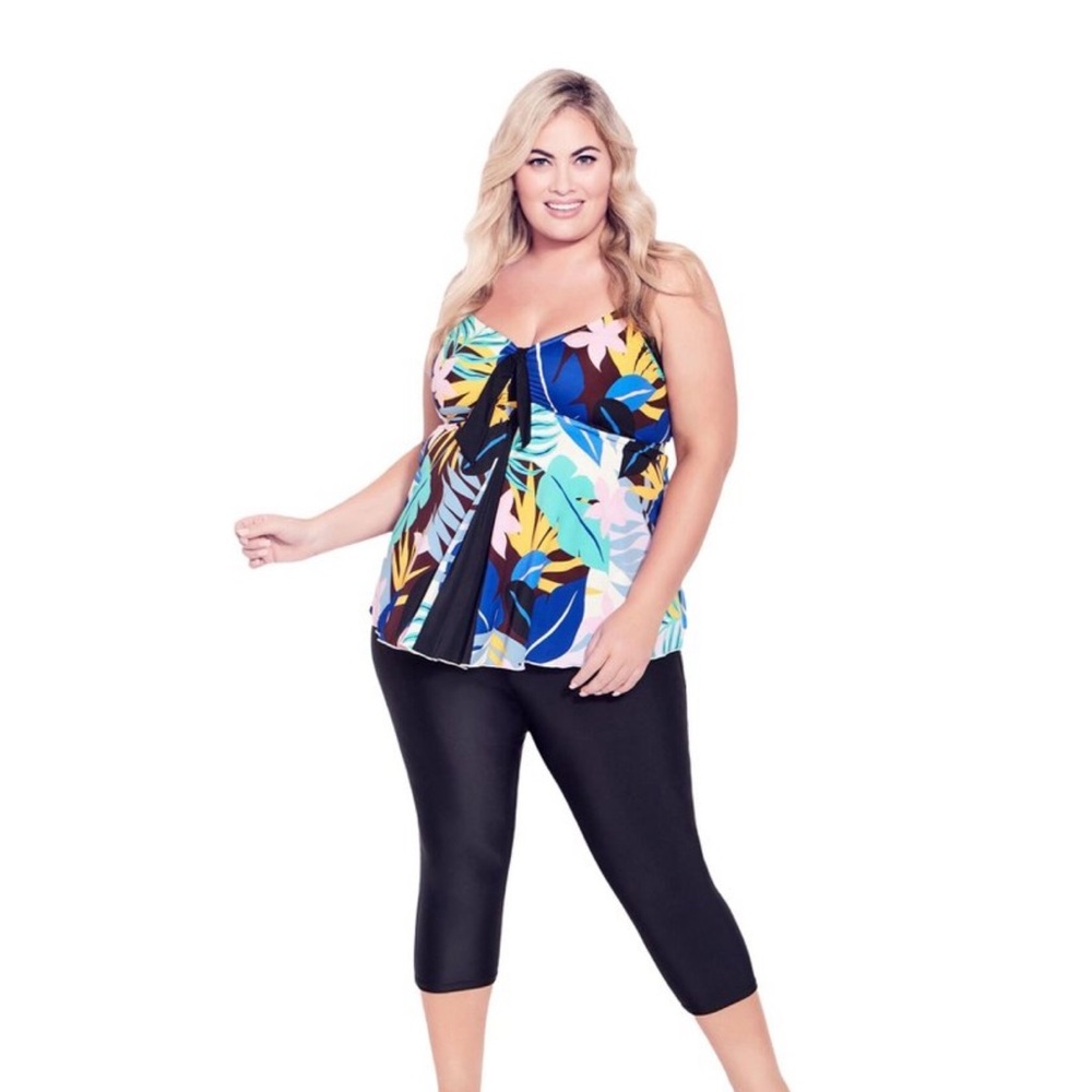 Avenue Fly Away Print Tankini Top - 24, Matisse